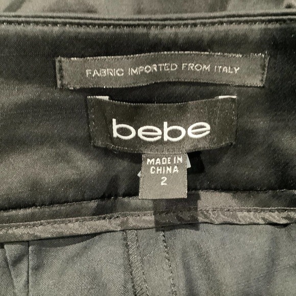 Bebe Womens Black Cropped Dress Pants size 2 Evening Party Dressy EUC - Picture 5 of 5